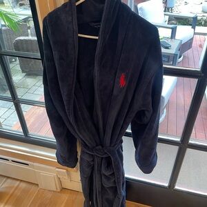Men’s Navy Blue Robe with Red Logo